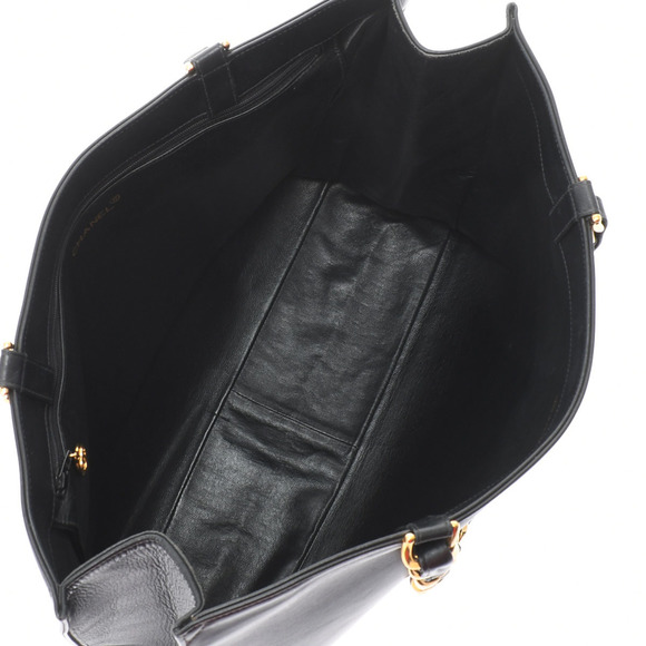 Chanel Chain Black/Gold Hardware Calfskin Tote Bag - Picture 12 of 13